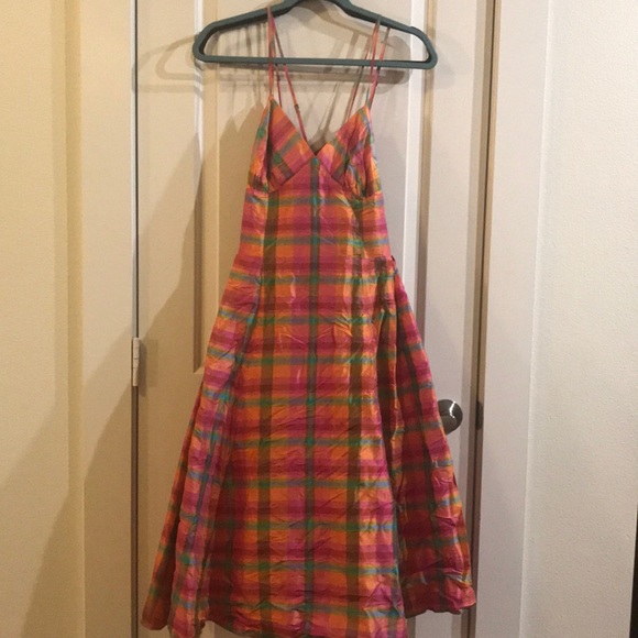 Isaac Mizrahi for Target Plaid Silk Party Dress M - Picture 5 of 8
